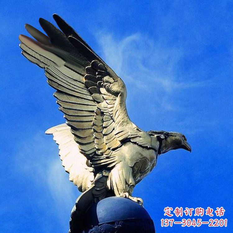 开封唯美老鹰玻璃钢仿铜雕塑玻璃钢雕塑以其简约…