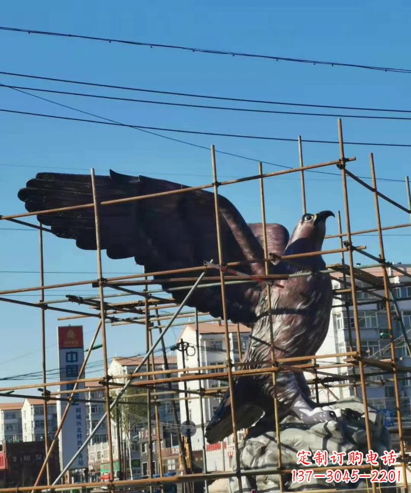 开封高雅精致精美老鹰铜雕