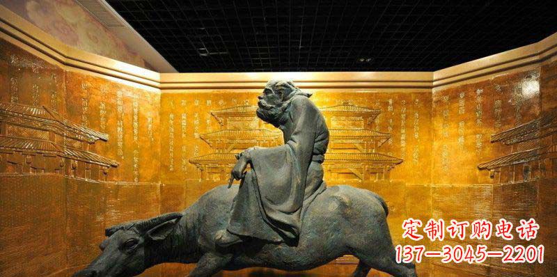 开封精美老子骑牛铜雕,领略古代文化魅力