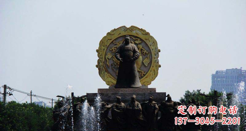 开封李世民古代名人铜雕