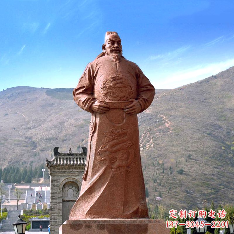 开封李世民砂岩石雕塑像