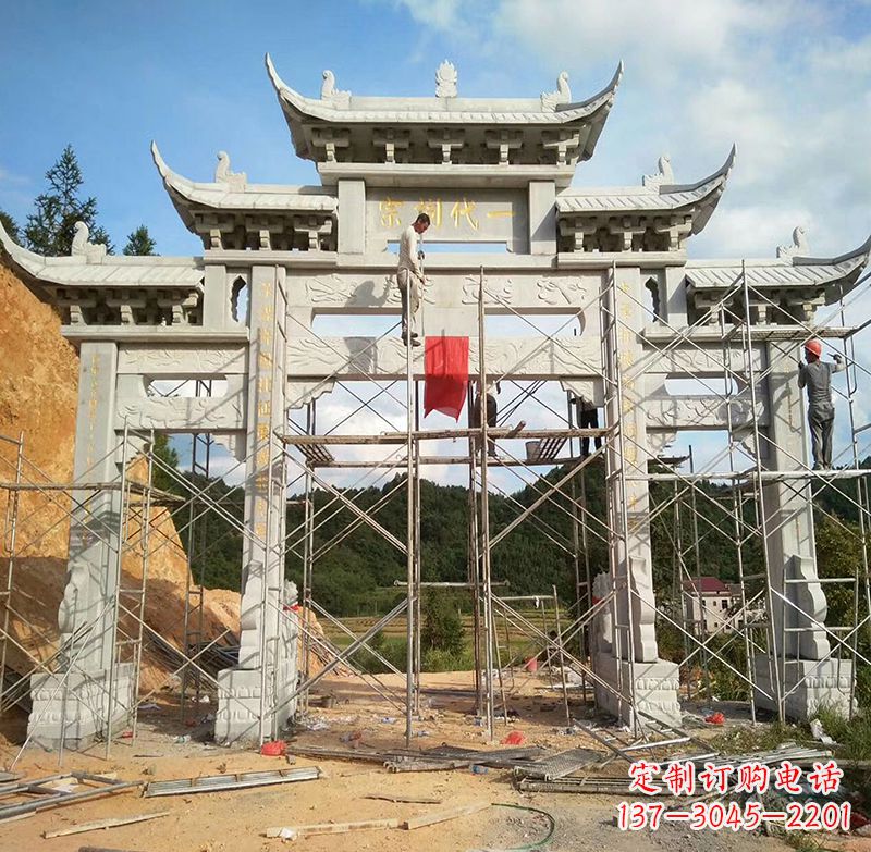 开封临高石雕牌坊公园,让您找到最好的牌坊雕塑
