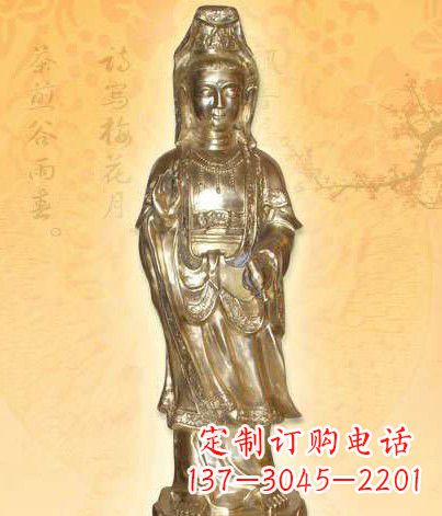 开封鎏金观世音菩萨雕塑,让你神马都不愁