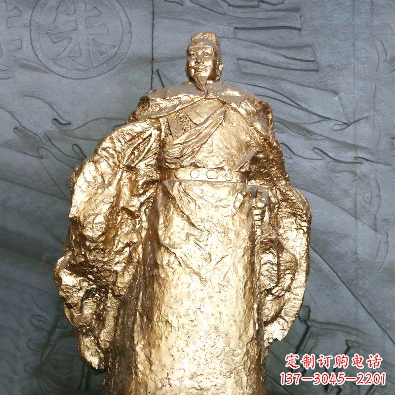 开封鎏金明太祖雕像,精美历史纪念品