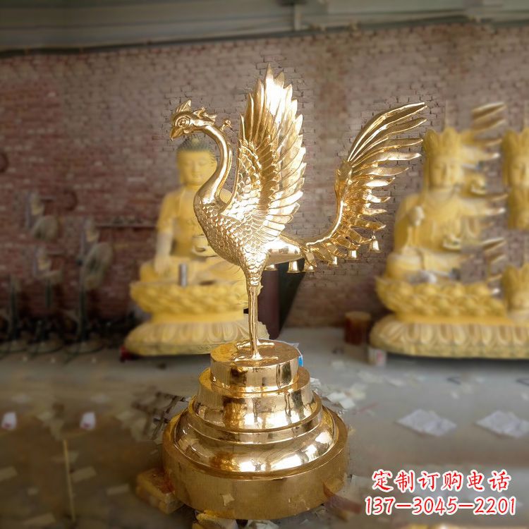 开封丰富神秘的朱雀铜雕摆件
