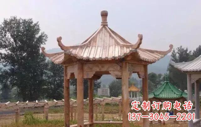 开封营造古朴悠然的凉亭石雕