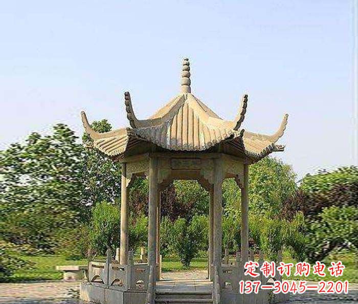 开封六角凉亭雕塑:精致而经典