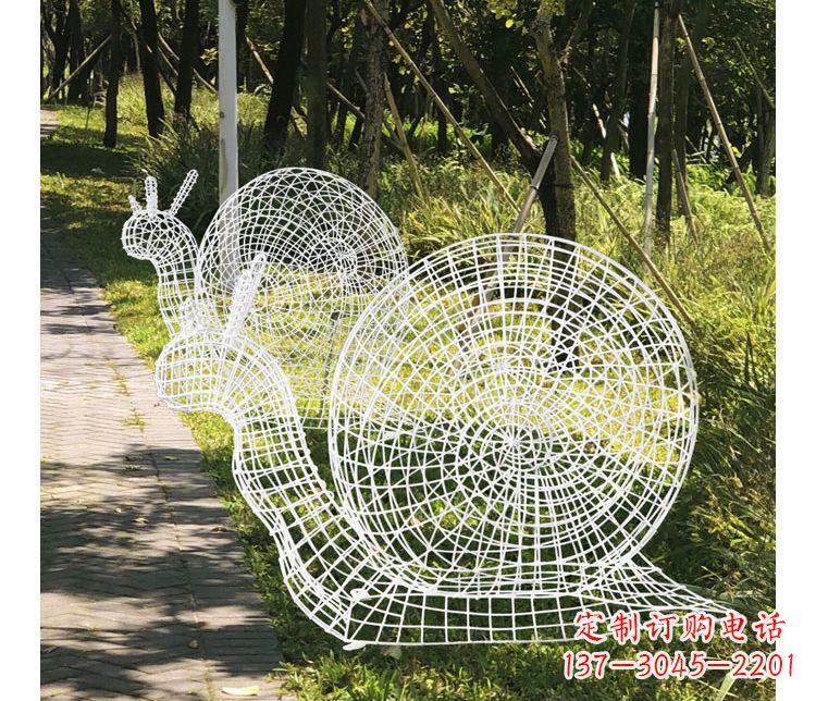 开封精致镂空不锈钢蜗牛雕塑
