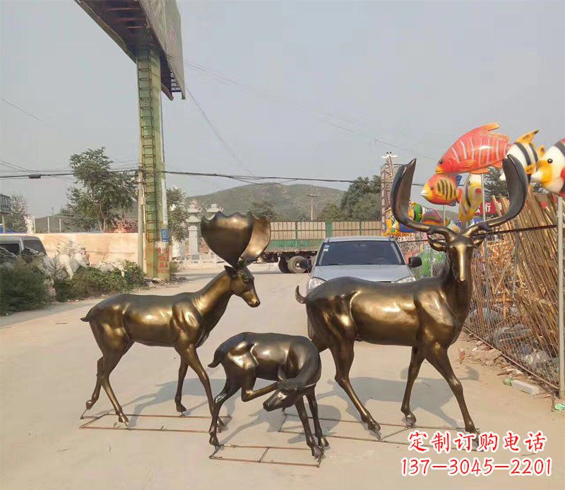 开封优雅古典风格的动物铜雕