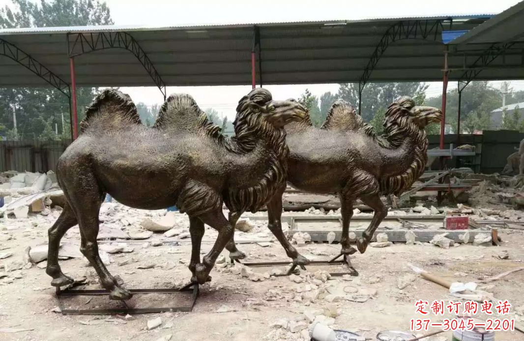 开封欣赏大自然的艺术之作——骆驼铜雕