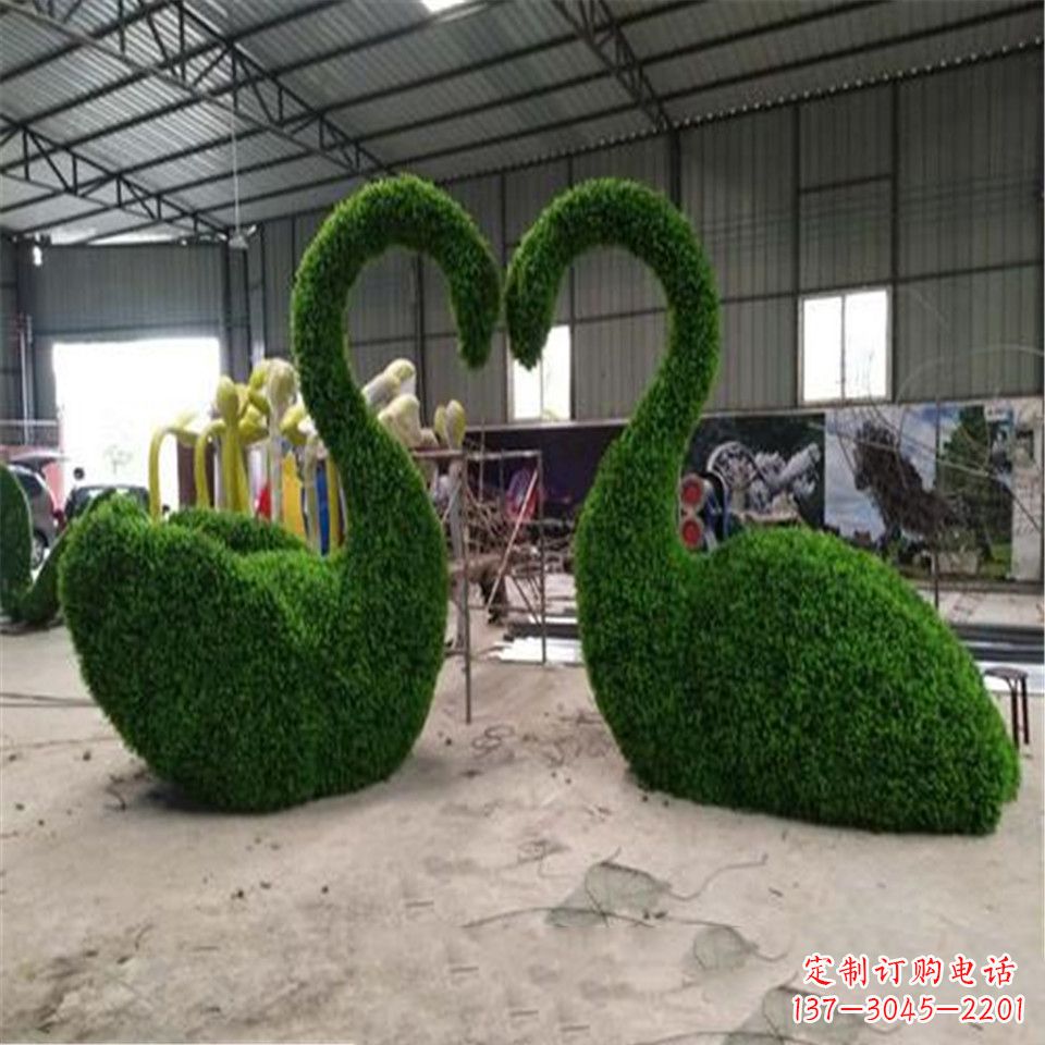 开封绿植抽象特制天鹅雕塑