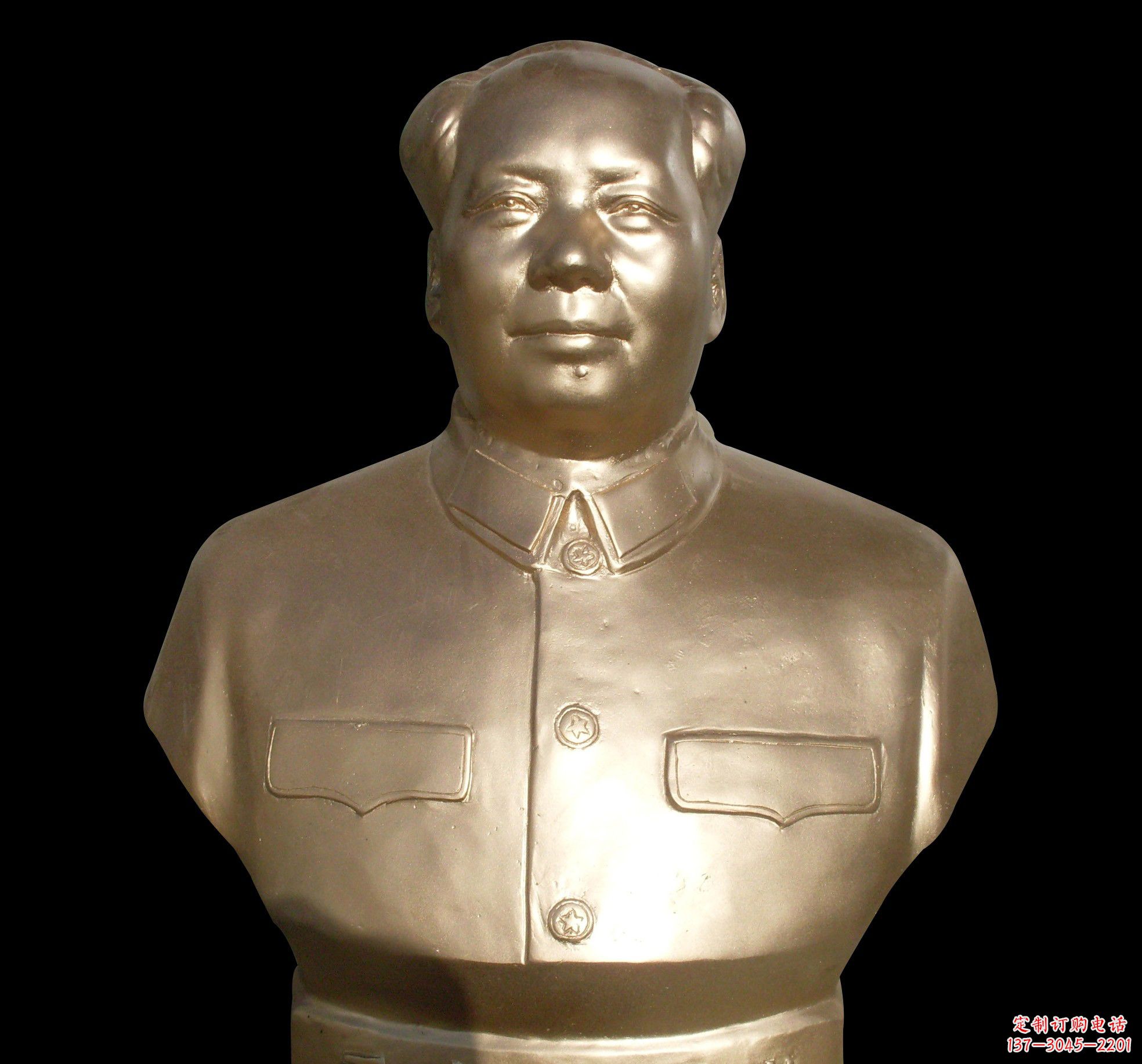 开封劳动精神永存——毛主席半身铜像