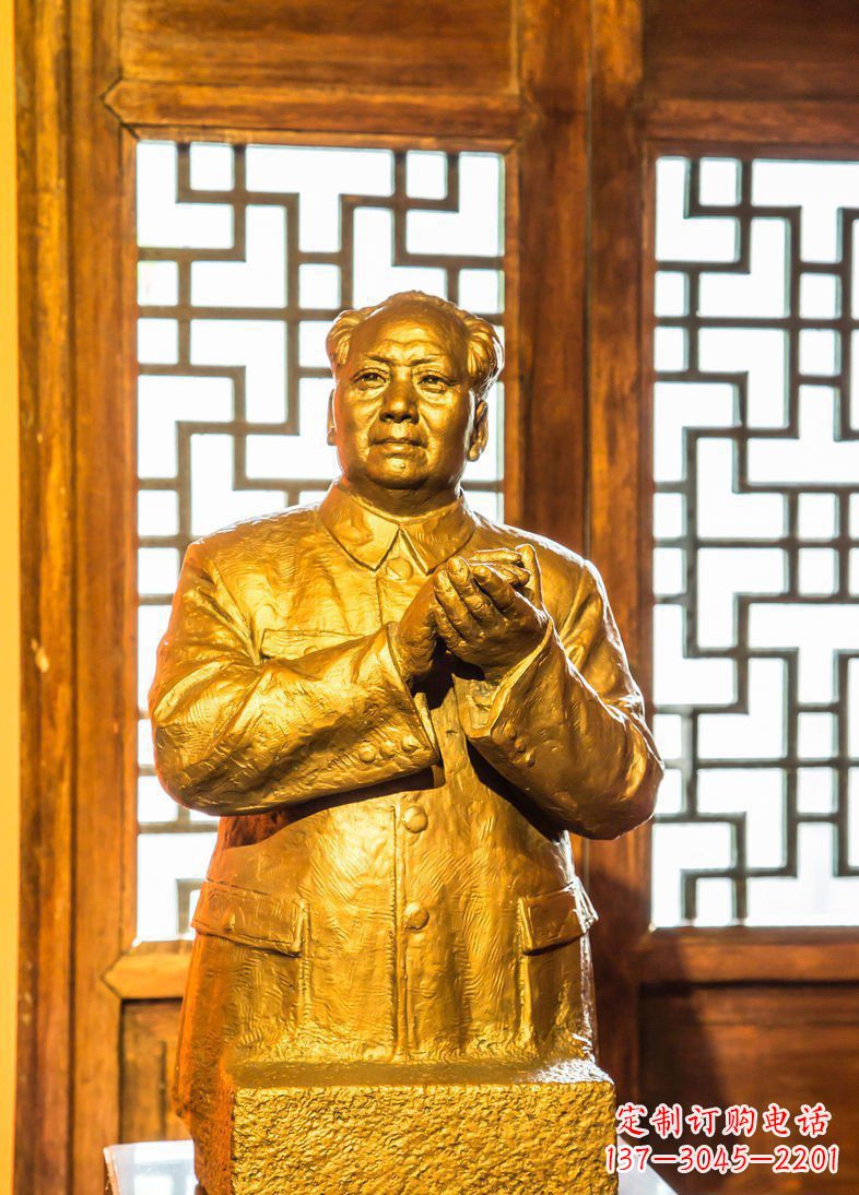开封伟人毛主席半身像铜雕