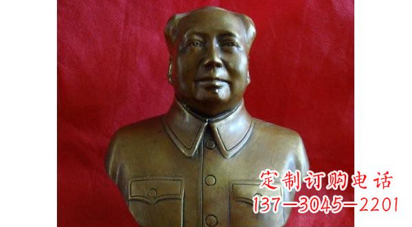 开封毛主席伟人胸像铜雕,精美纳米工艺制作
