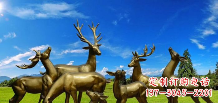 开封静谧之美,梅花鹿铜雕装点你的家