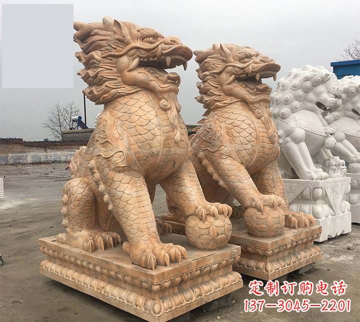 开封麒麟石雕,雕刻精美,让您眼前一亮