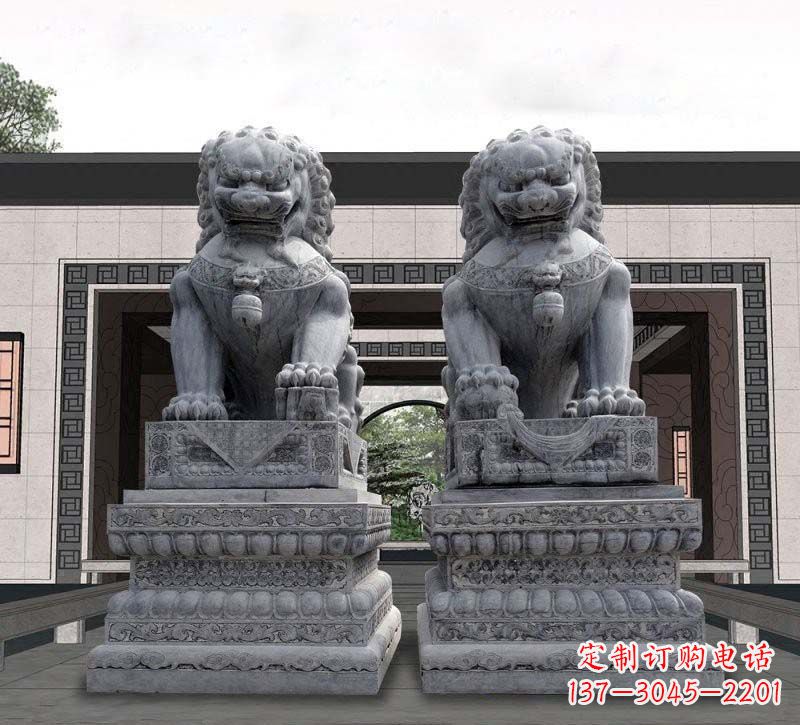 开封青石传统狮子石雕，引领传统艺术气息