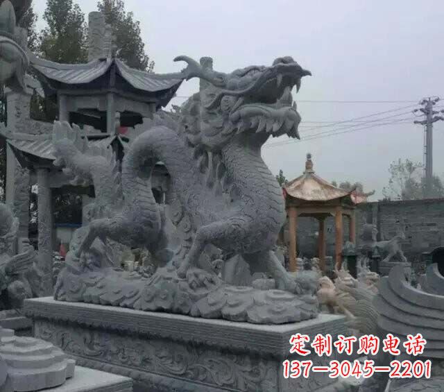 开封门口青石龙石雕