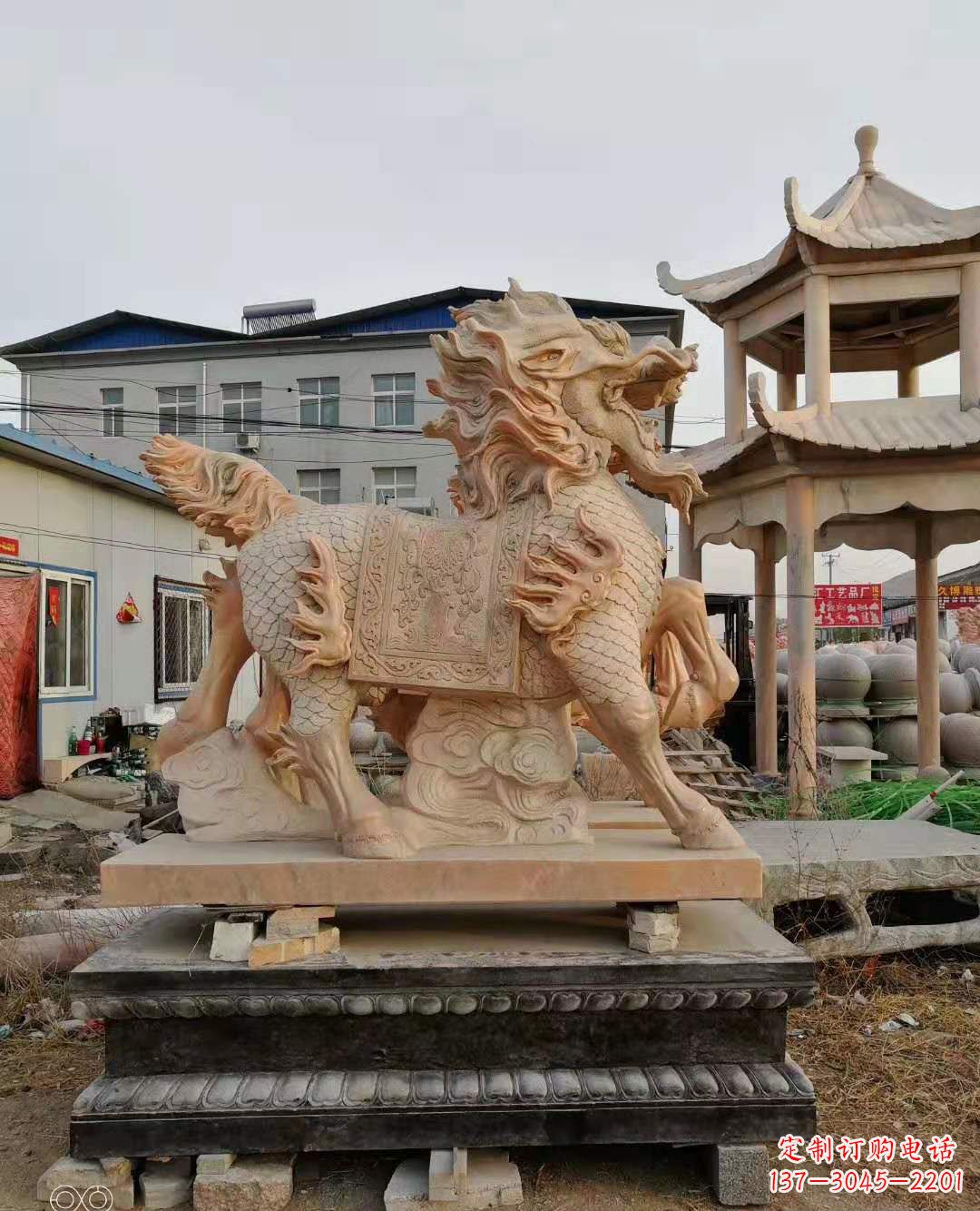 开封麒麟石雕,中领雕塑独特定制