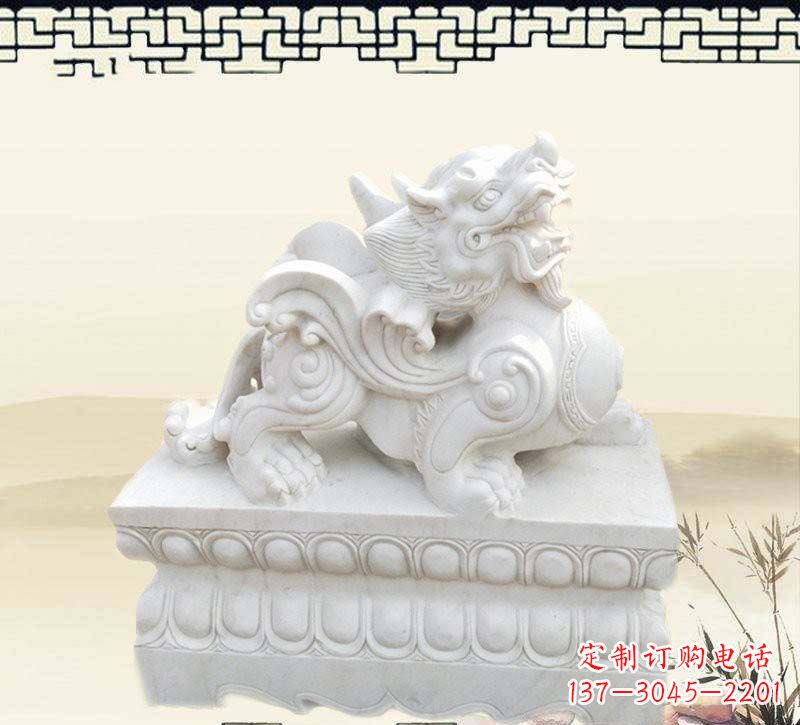 开封精美貔貅石雕雕塑，烘托家门口的神秘感