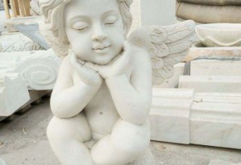 开封汉白玉小天使西方儿童石雕，让孩子们拥有属于自己的天使