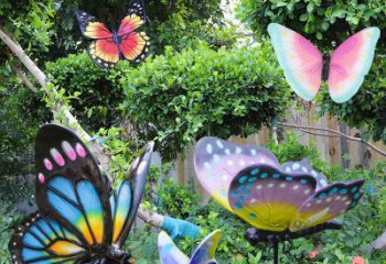 开封花园玻璃钢仿真蝴蝶雕塑
