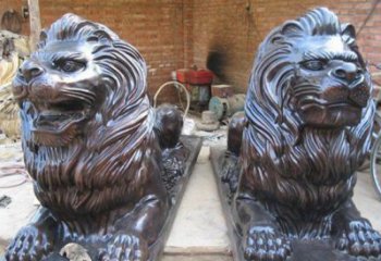 开封汇丰狮子铜雕塑是由中领雕塑制作的一款狮子…