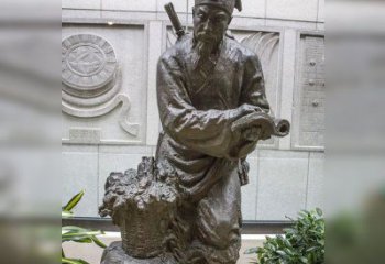 开封中领雕塑自主研发了高雅李时珍铜雕，它以历…