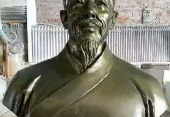 开封李时珍头像铜雕，为纪念传奇祖国医学家