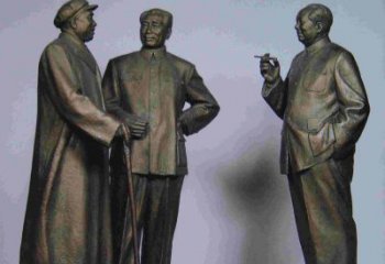开封标题:伟人朱德毛主席铜雕——传承毛主席精神