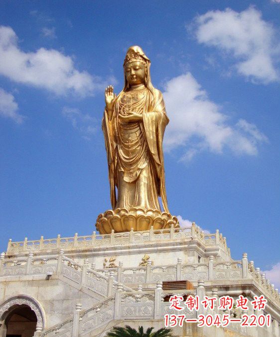 开封南海观音铜雕