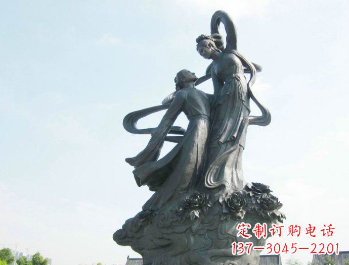 开封铸就爱情经典，中领雕塑定制牛郎织女广场雕塑