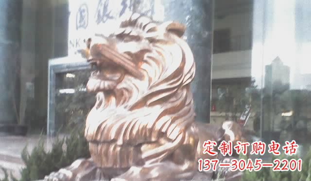 开封中领雕塑:精致狮子铜雕