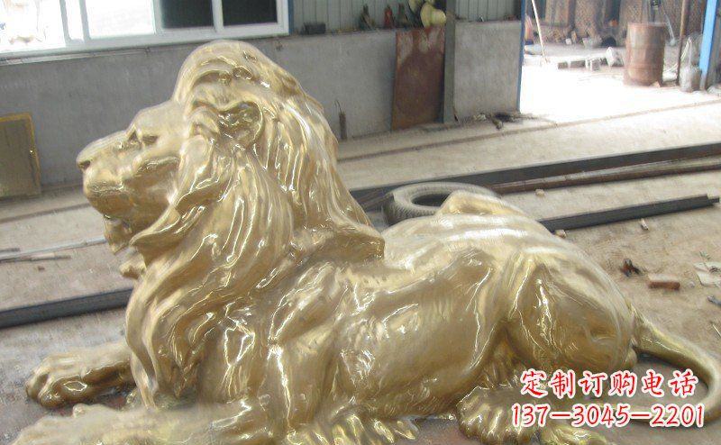 开封高雅凝金,西洋狮子铜雕来自中领雕塑