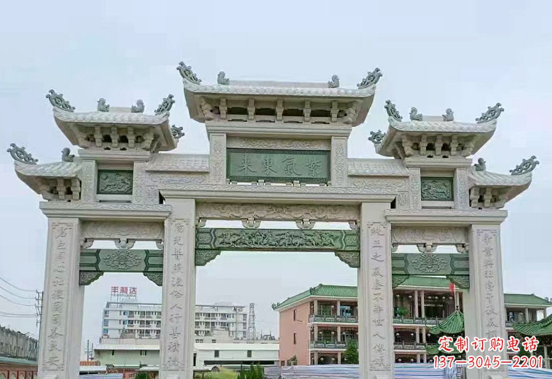 开封精美的牌楼石雕雕塑
