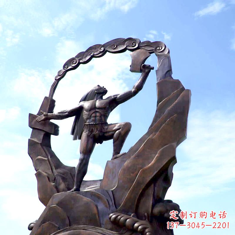 开封传承神话,展现气势—盘古大型景观雕塑