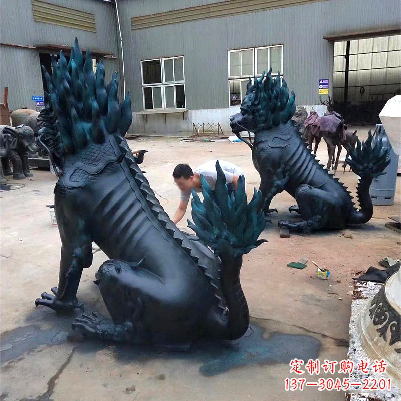 开封高端麒麟雕塑,定制一流雕塑品质