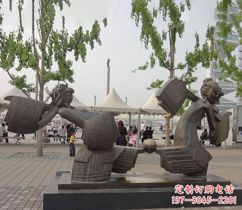 开封艺术雕刻杰作——皮影戏铜雕