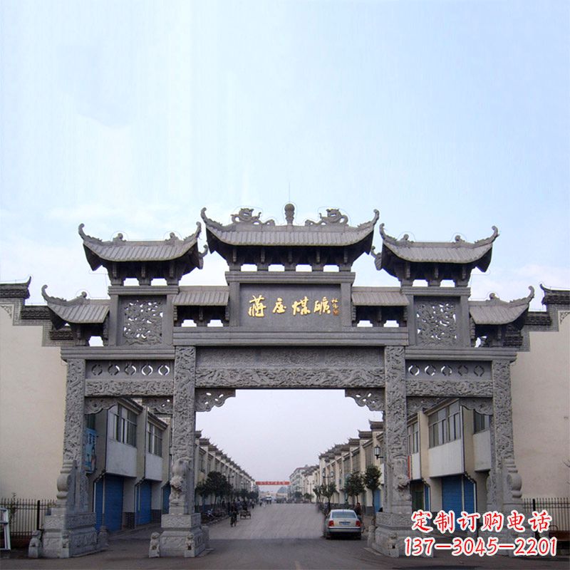 开封让古典艺术绽放在您的家园中——中领雕塑仿古石雕牌楼