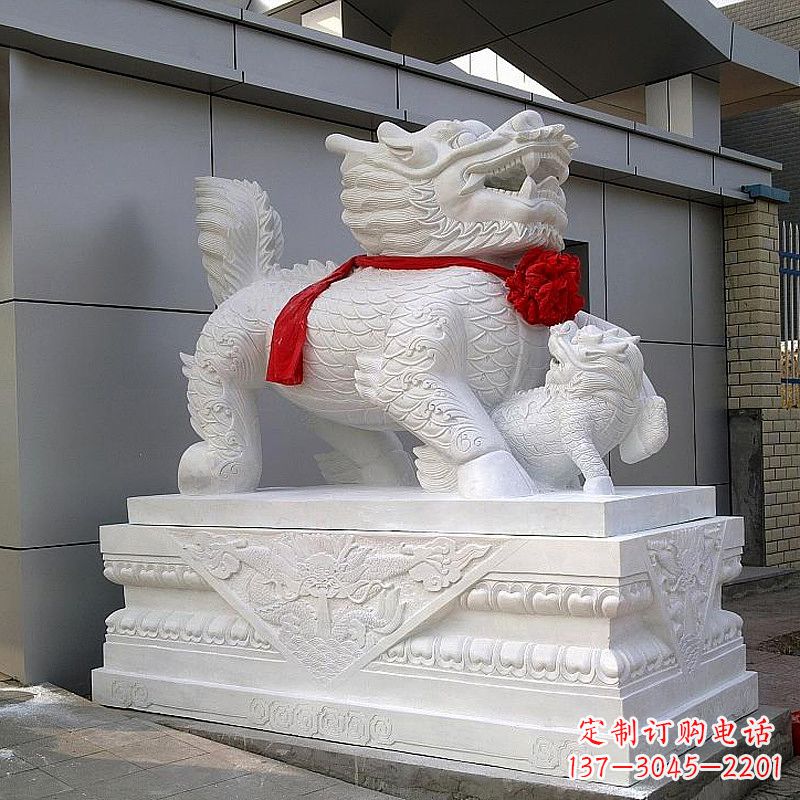 开封超精美的中国麒麟石雕