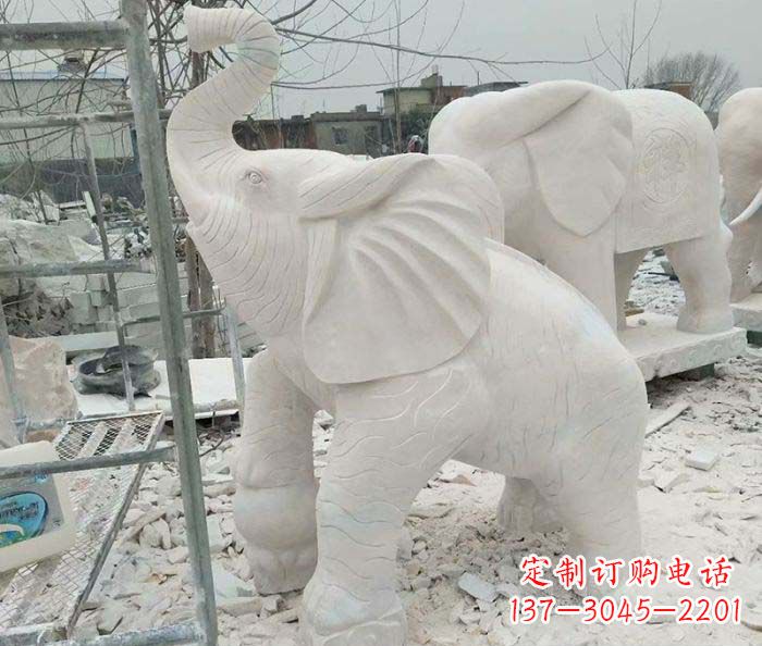 开封企业景观招财大象雕塑