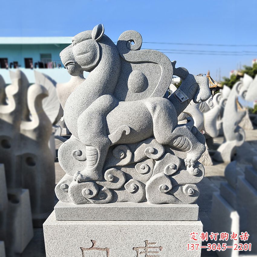 开封精美动物雕塑——上古四神兽石雕之白虎
