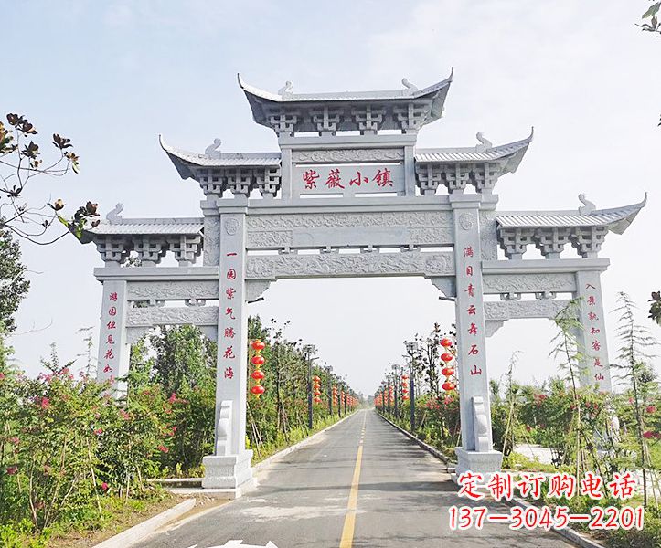开封青石牌坊雕塑,定制精美而高品质