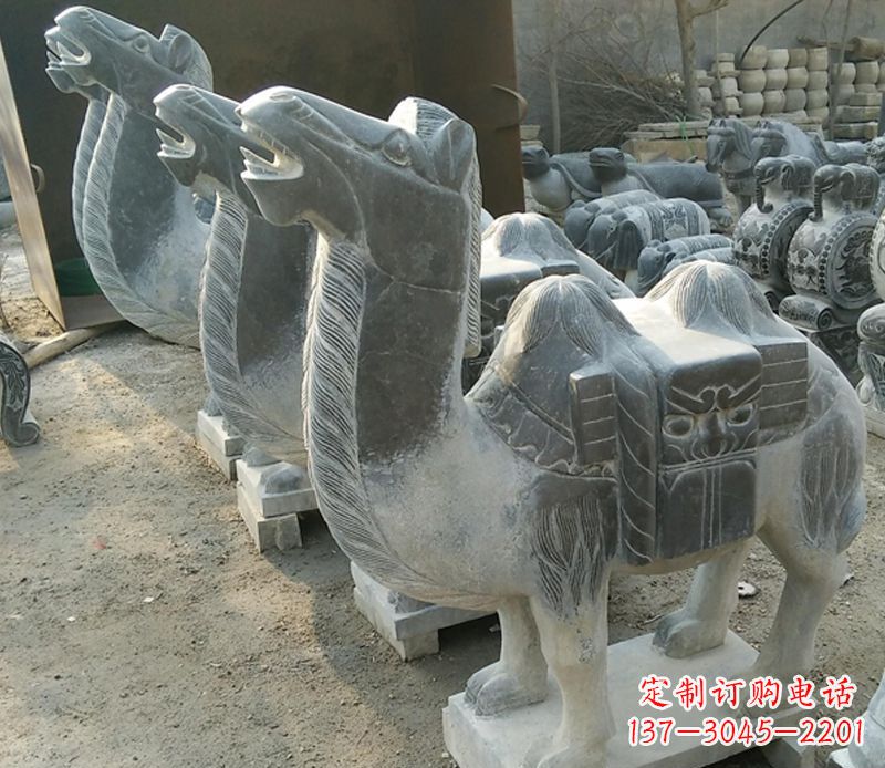 开封青石骆驼雕,把动物活灵活现