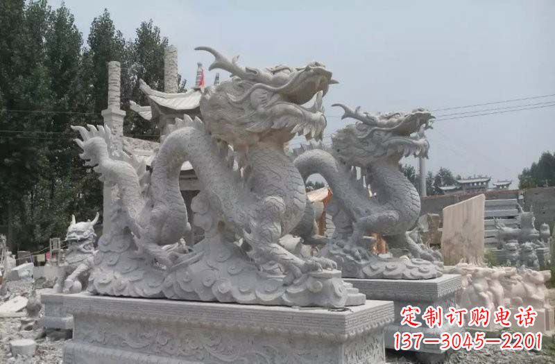 开封青石仿古龙石雕:传统工艺精美雕塑