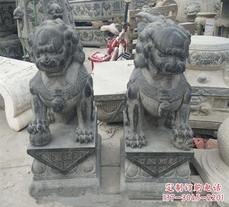 开封传承传统,精致青石狮子雕塑