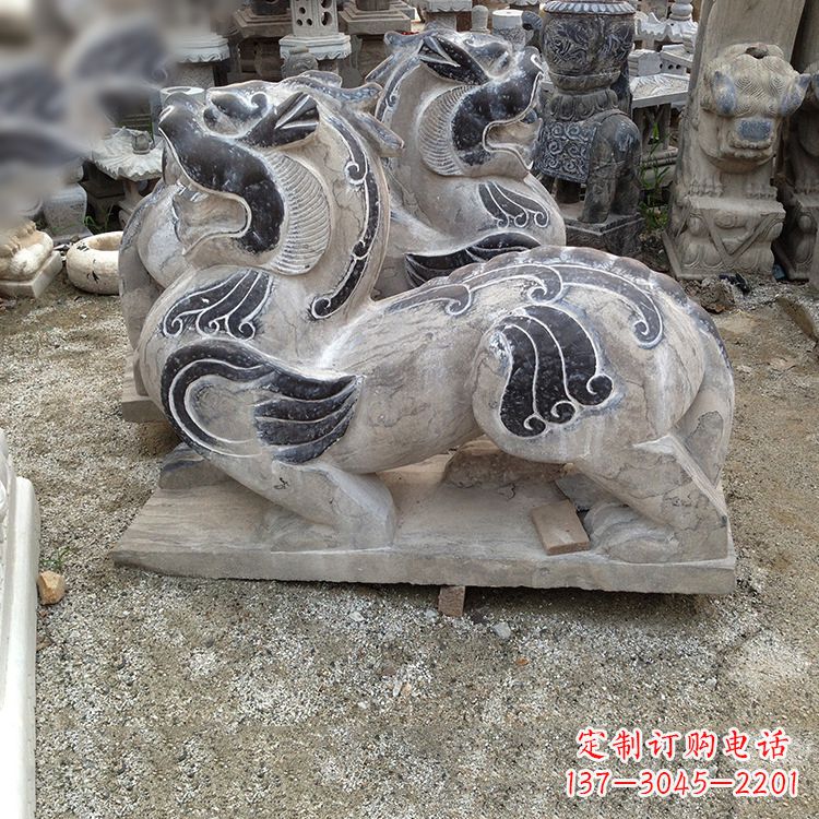 开封手工精雕青石貔貅雕塑