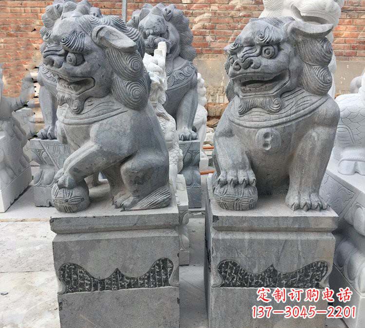 开封青石仿古狮子雕塑