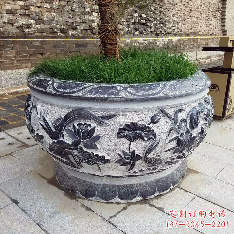 开封青石仿古鱼缸花盆