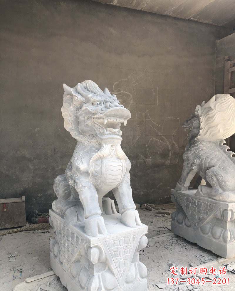 开封精致雕刻,青石仿古麒麟雕塑